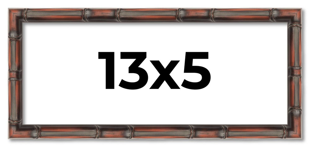 13x5 IN Frame Brown Bamboo with Dark Coffee/Walnut Finish | Solid Wood Picture F