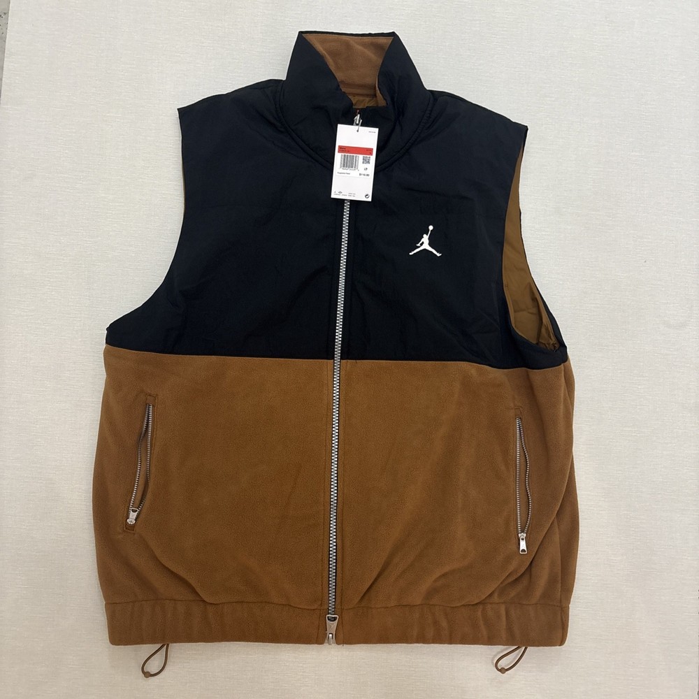 Air Jordan Essentials Winter Vest Brown Black Men's Size Large FD8628-281 New
