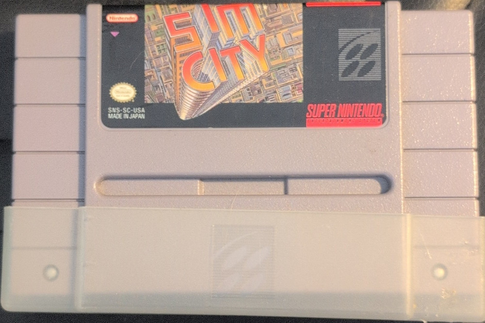 Nintendo SimCity Simulation Game SNES Super NES NTSC-U/C Cartridge Only
