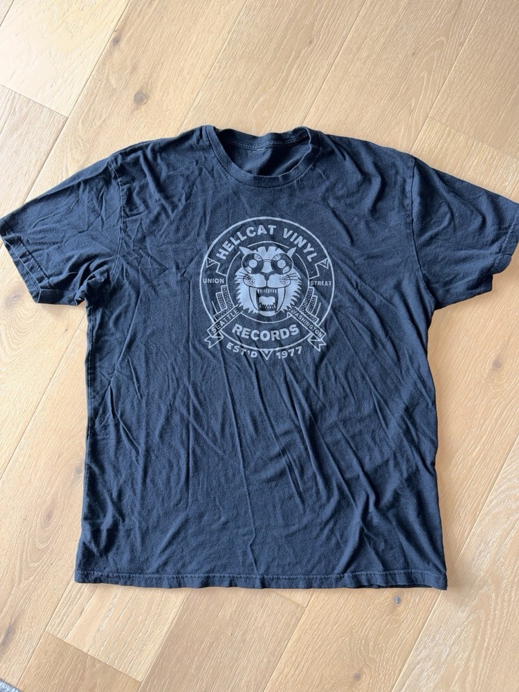 Hellcat Records Black Tee T-Shirt Large Rancid Bad Religion Machete