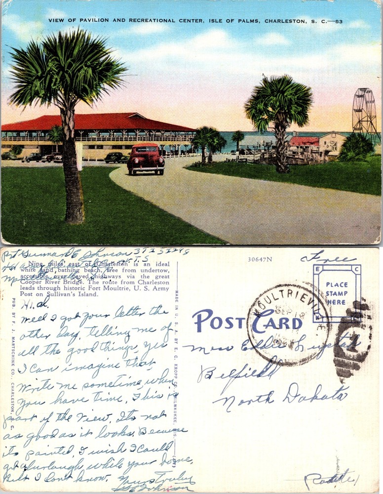 Pavilion and Recreation Center Isle of Palms Charleston South Carolina SC Postca