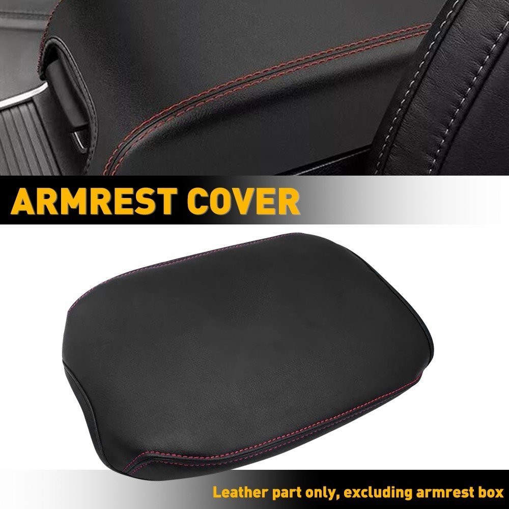 Center Console Armrest Cover Pad Protector For Toyota Tacoma 2016-2024 Leather M