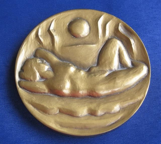 1987 Society of Medalists 116th Bronze Medal Robert Cronbach Sunrise Sunset 73mm