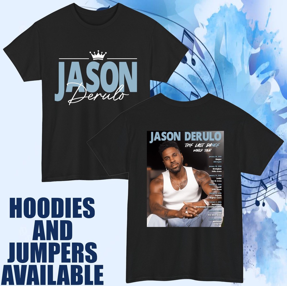 Jason Derulo Tour T-Shirt Pop Music World Tour 2026 Fan Unisex Gift Tee Top