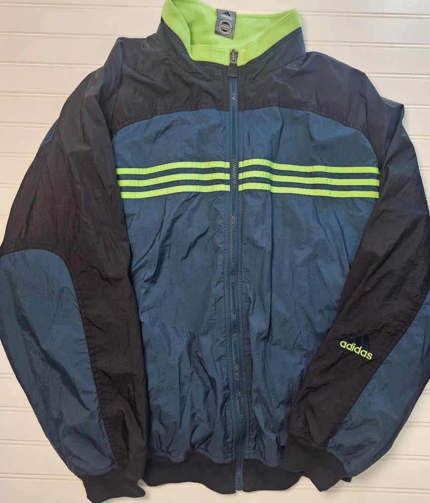 Adidas Reversible Jacket Size XL Unisex Windbreaker Fleece Vintage 90s Retro