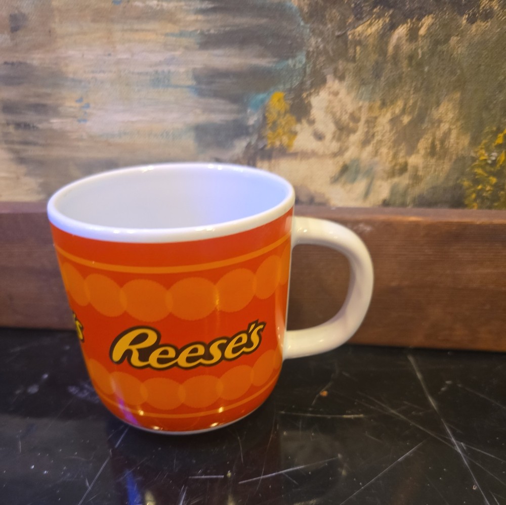 Reese's Coffee Mug Collectible Cup Orange White Galerie Hershey Licensed