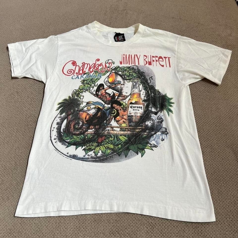 Vintage 1993 jimmy Buffett chameleon caravan tour tee  Size large