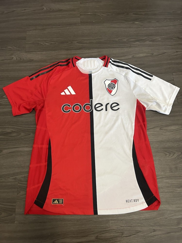 River Plate Adidas 2024/25 White Red Third Soccer MLS Jersey Mens Large