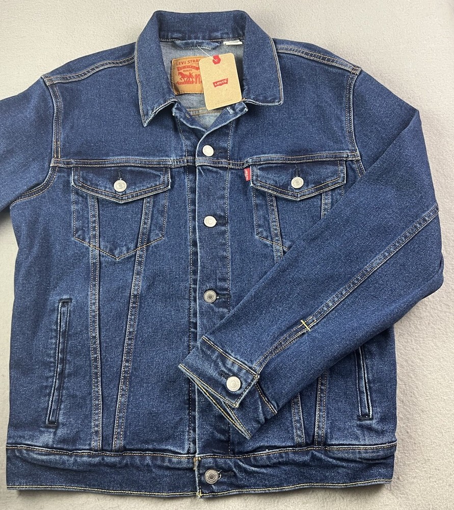 LEVI'S Men’s Trucker JACKET Size Small Indigo Rinse Denim NWT
