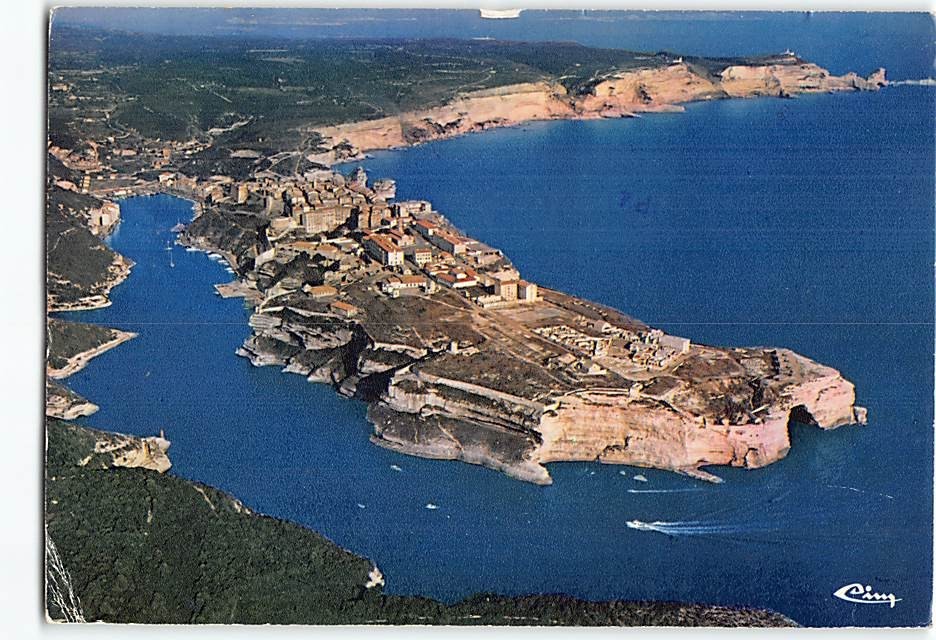 Postcard Aerial View Bonifacio Corsica France