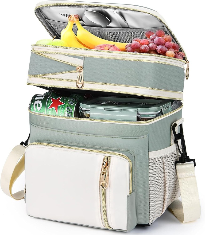 Insulated Leakproof Lunch Box for Adults Large Capacity Tote Bag