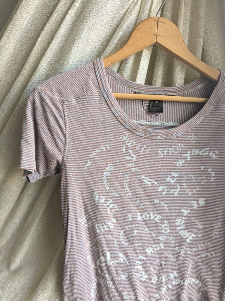 Vintage Marc Jacobs Top Size Small Je Vous Aime Stripped French