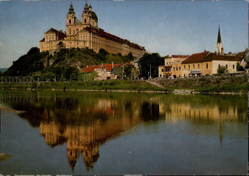 Melk Abbey Melk Lower Austria Austria vintage postcard d698
