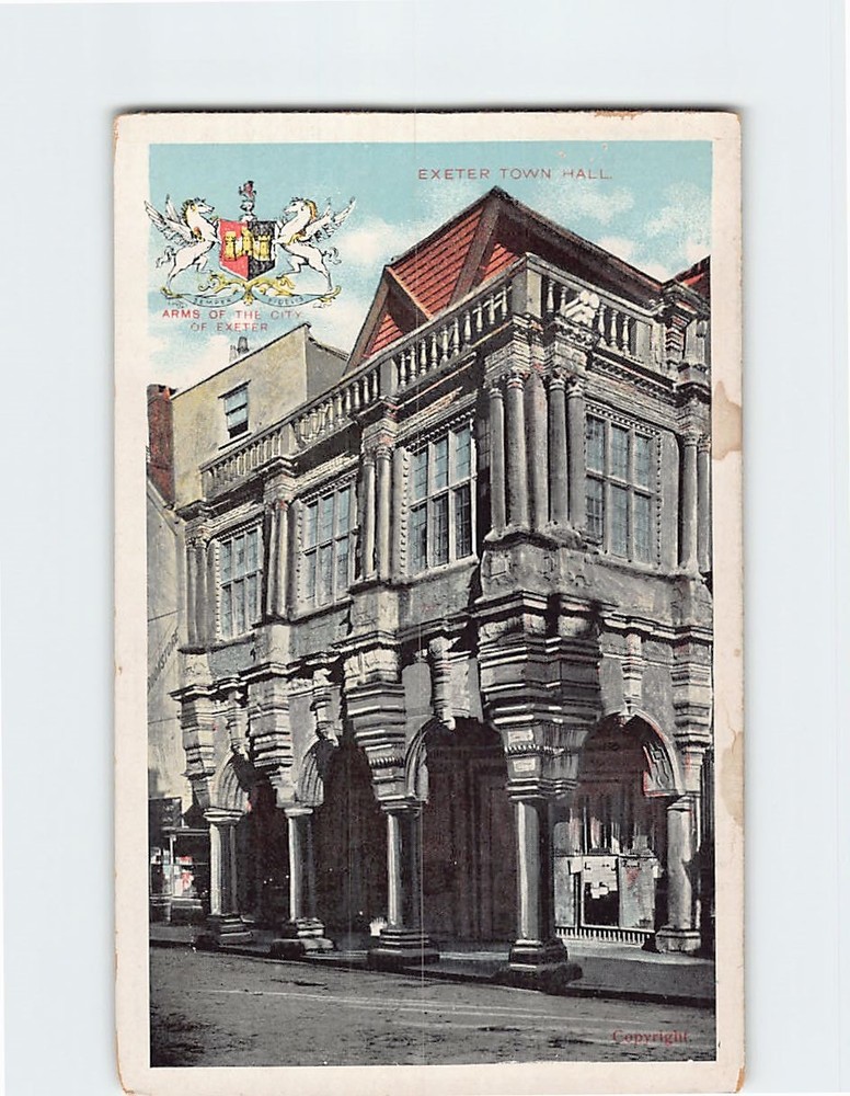 Postcard Exeter Town Hall Devon England