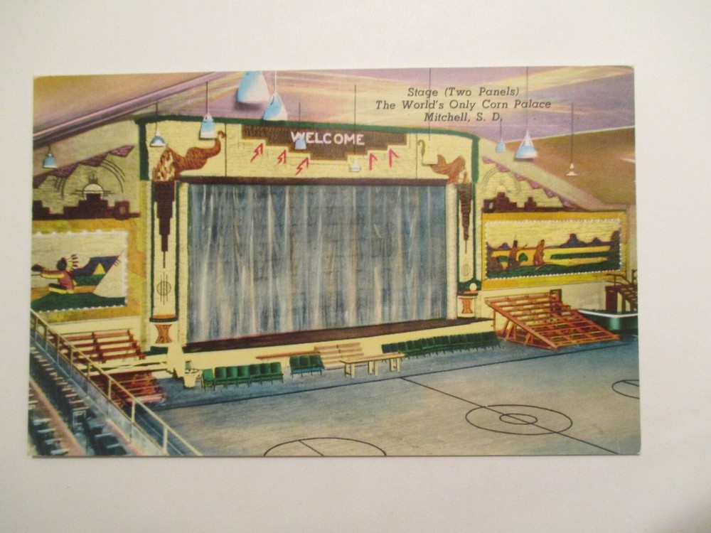 Mitchell South Dakota Postcard Stage Two Panels Corn Palace SD