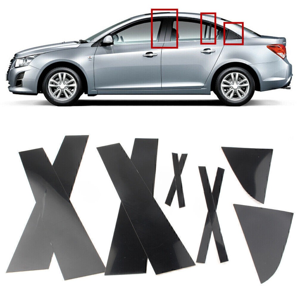 10 Pcs Kit Pillar Posts Door Piano Cover Trim For Chevrolet Cruze 2011-2015 2012