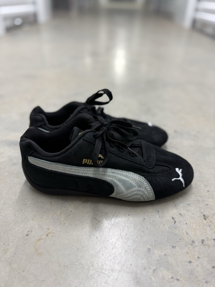 Puma Speed Cat 300521 01 Suede Upper Women's Black & White Size 7.5 Y2K VTG