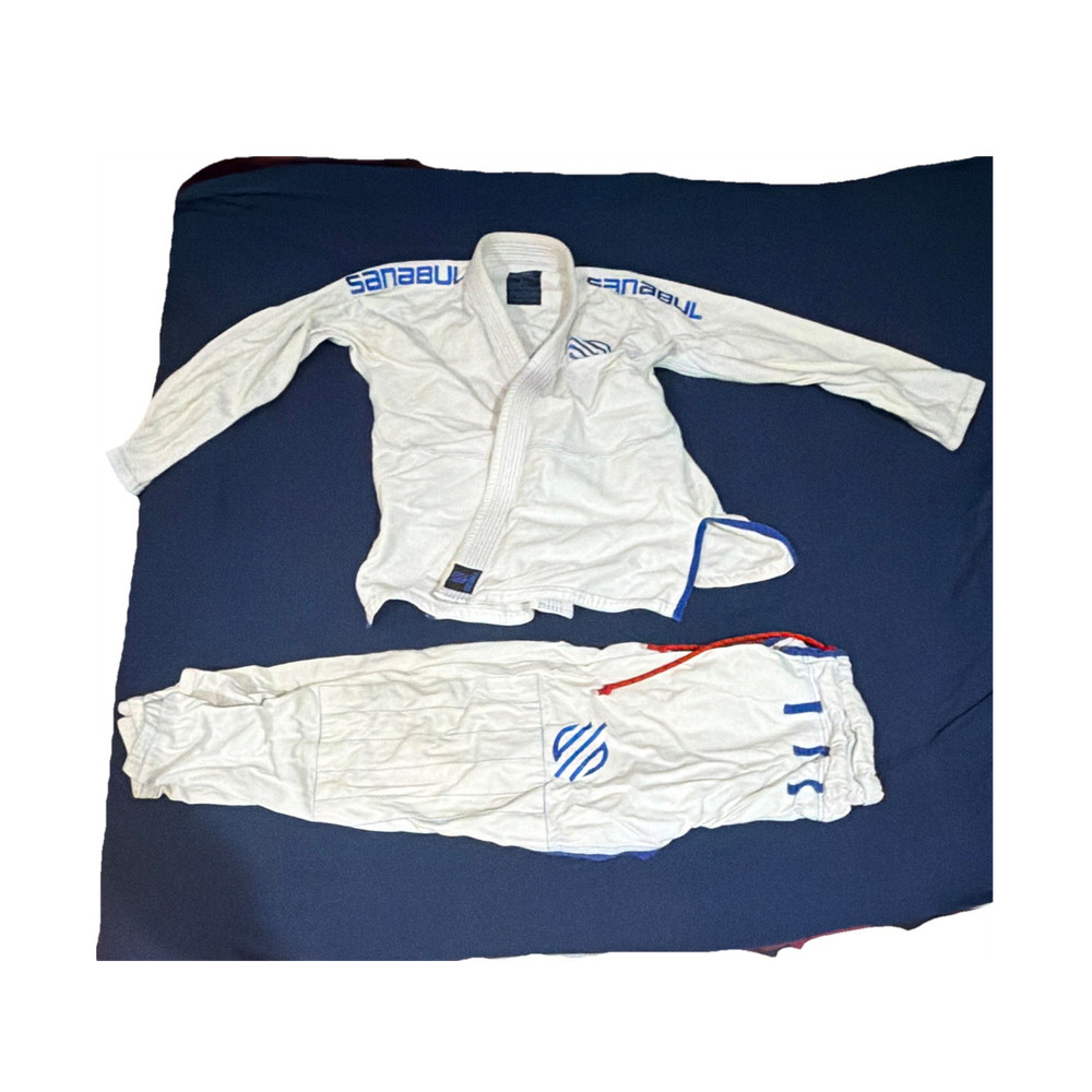 Sanabul Jiu-Jitsu Gi A3 White Adult Unisex Martial Arts Uniform 100% Cotton