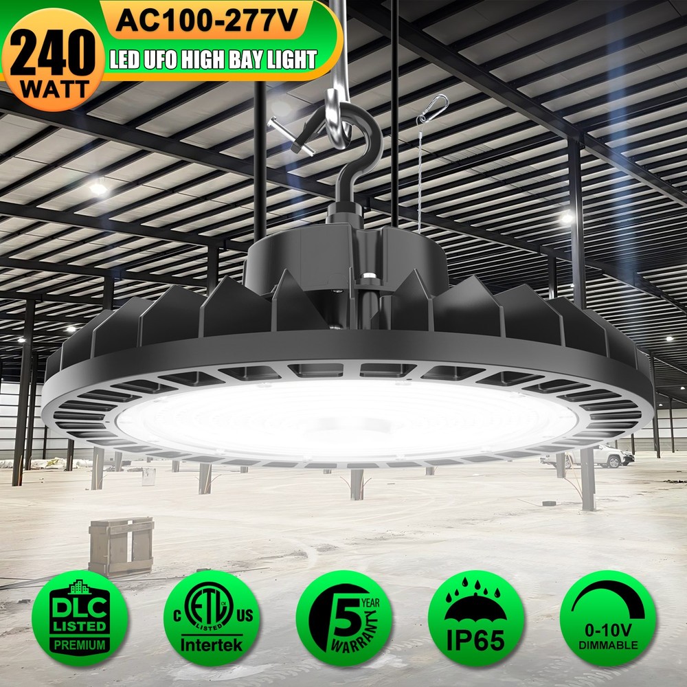 UFO LED High Bay Light 240W Commercial Industrial Factory Warehouse Light 5000K