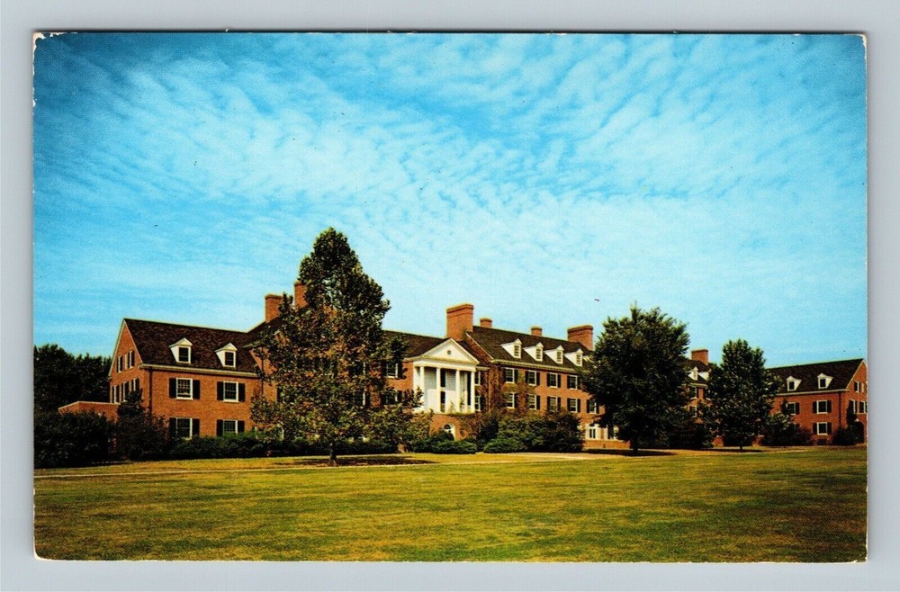 Oxford OH, Miami University Hamilton Hall Women's Dormitory Chrome Ohio Postcard