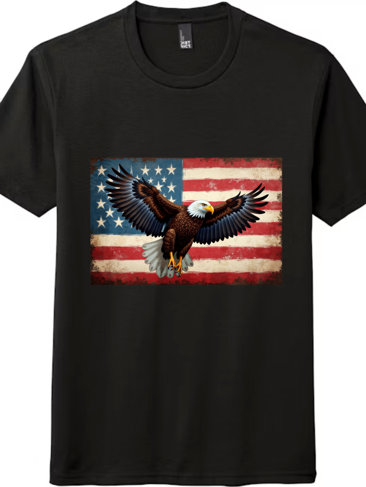Vintage USA Flag & Eagle T-Shirt | 21st Vice Graphic | Men & Women's Casual