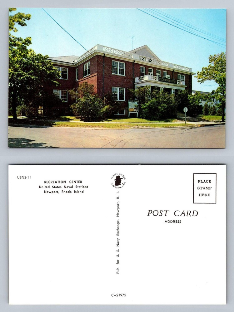 Newport, RI-Rhode Island, US Naval Station Recreation Center Vintage Postcard