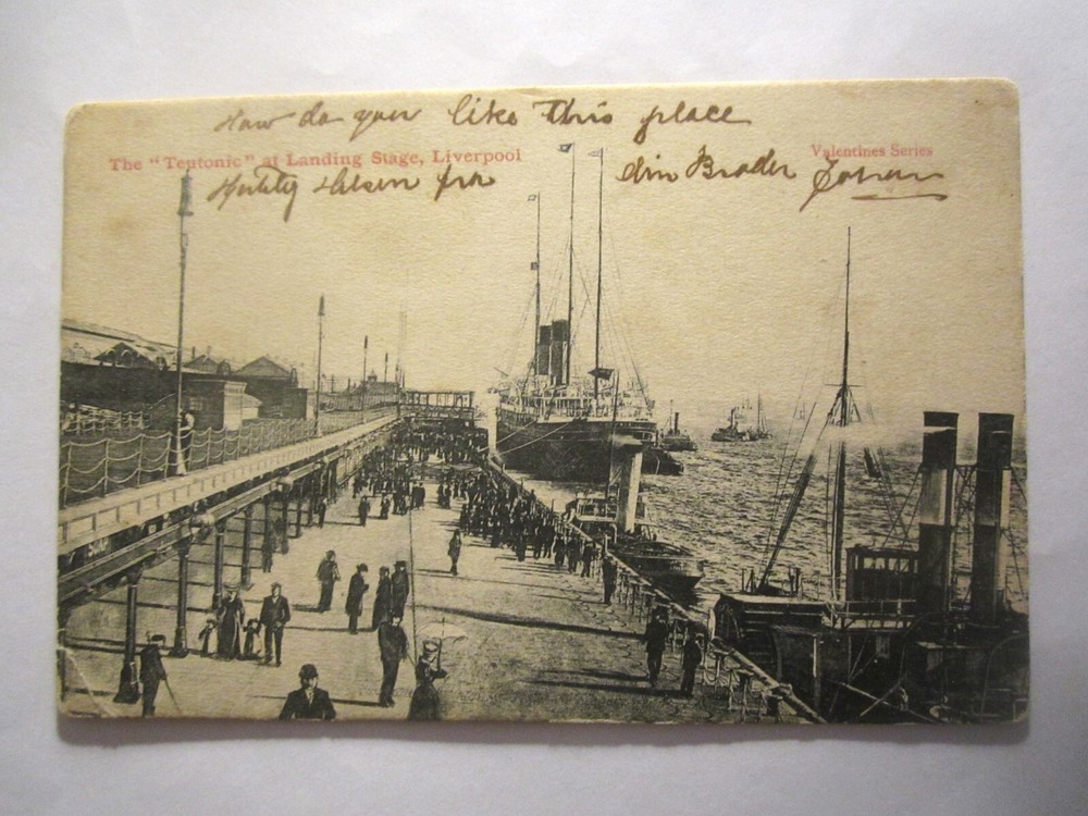 England Liverpool The ''Teutonic'' At Landing Stage