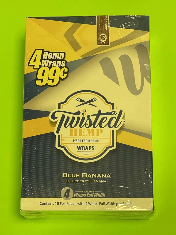 Get 60 High-Quality Twisted Hemp Rolling Papers in 15pk with Free Blueberry & Banana Gifts🎁🫐🍌