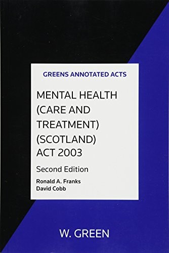 Ronald A Franks Mental Health (Care and Treatment) (Scotland) Act 20 (Paperback)Another great item from Rarewaves USA | Free delivery!