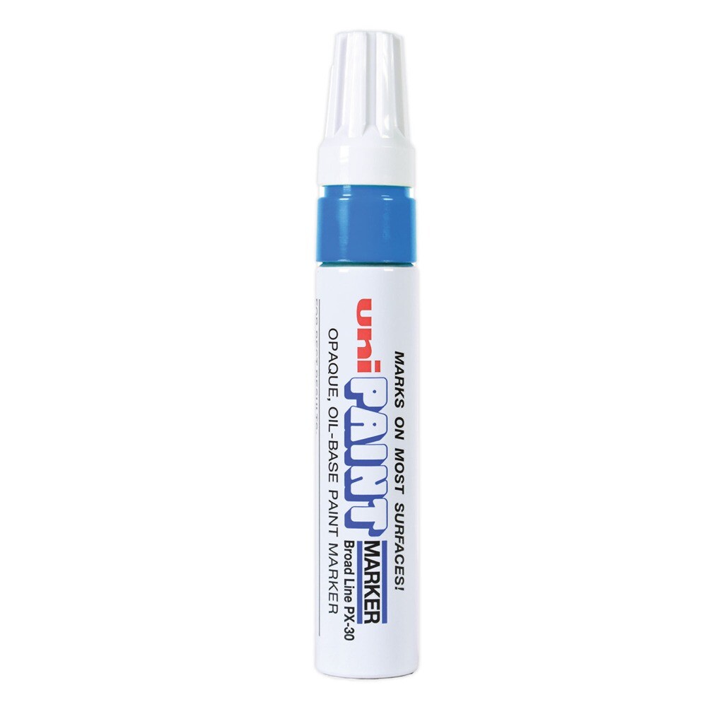 uni-ball 63733 Broad Chisel Tip Permanent Marker - Blue New