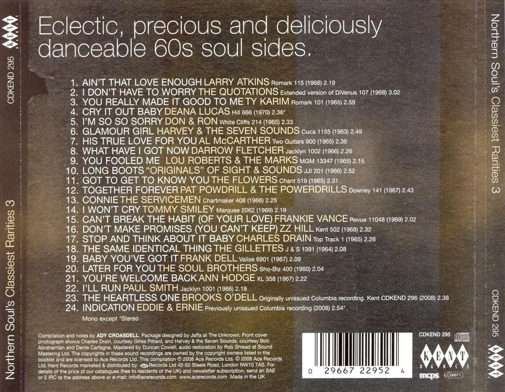 Various Artists Northern Soul's Classiest Rarities, Vol. 3 New Cd