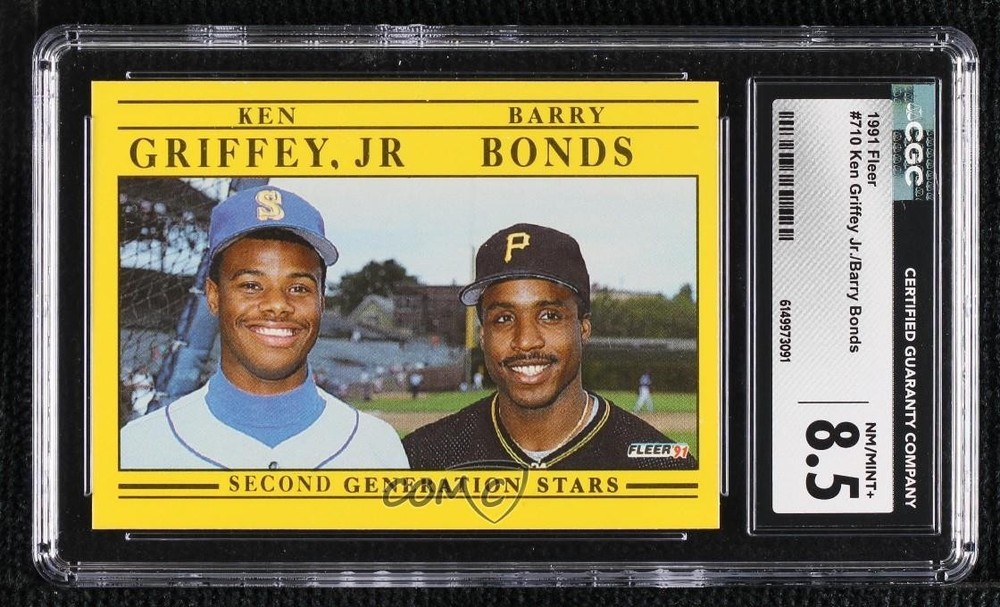 1991 Fleer Barry Bonds Ken Griffey Jr #710 CGC 8.5 HOFFulfilled by COMC - World’s largest consignment service