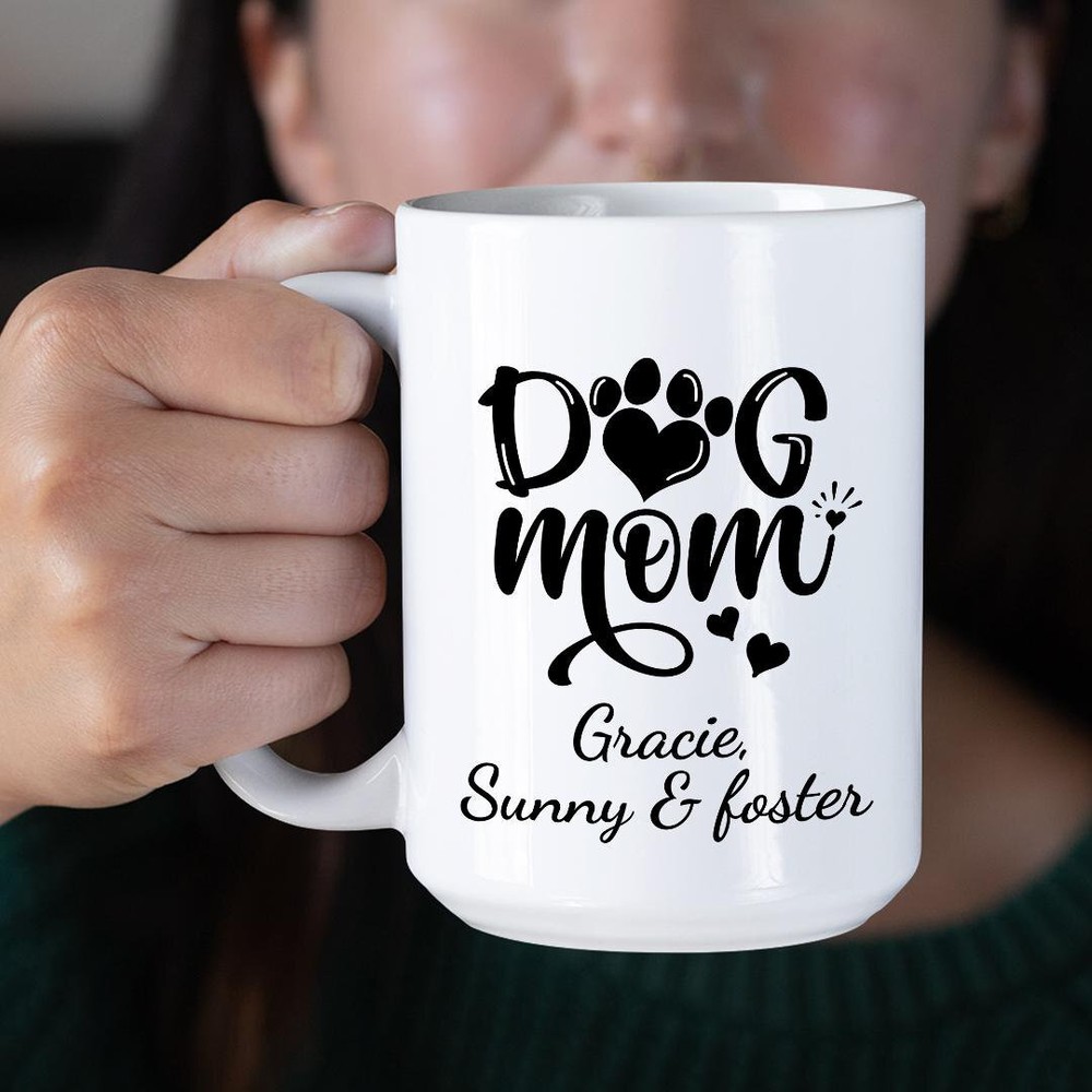 Dog Mom Personalized Coffee Mug Premium Quality Gift Idea Puppy Dog