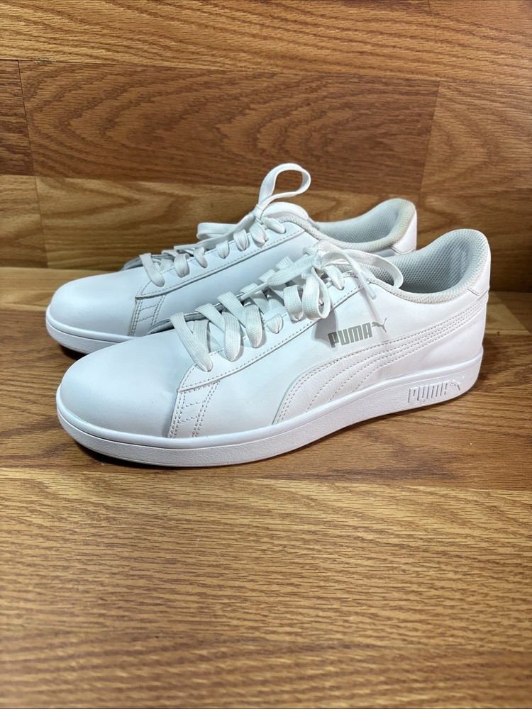 Puma Smash V2 L Mens Size 12 White Athletic Leather Lifestyle Shoes Sneakers
