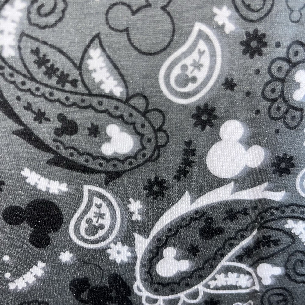 Disney Adult Women XL Mickey Mouse Jumper 1-Piece Pockets Paisley  jumpsuit