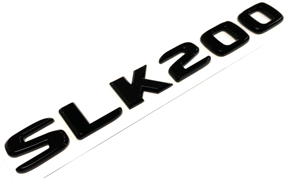 GLOSS BLACK SLK200 FOR MERCEDES REAR TRUNK EMBLEM BADGE NAMEPLATE DECAL LETTERS