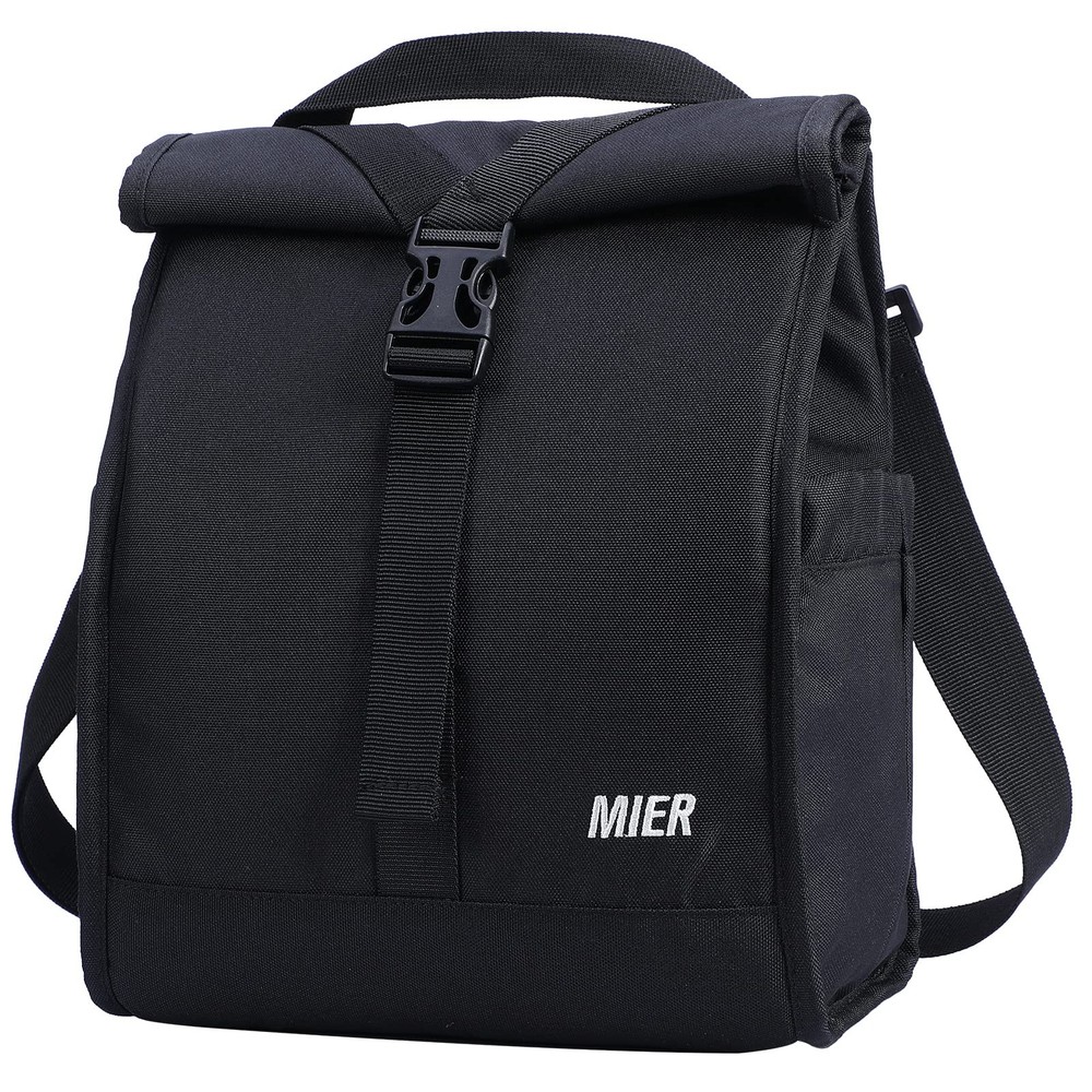 Insulated Roll Top Lunch Bag for Women Men Foldable Cooler Lunchbox