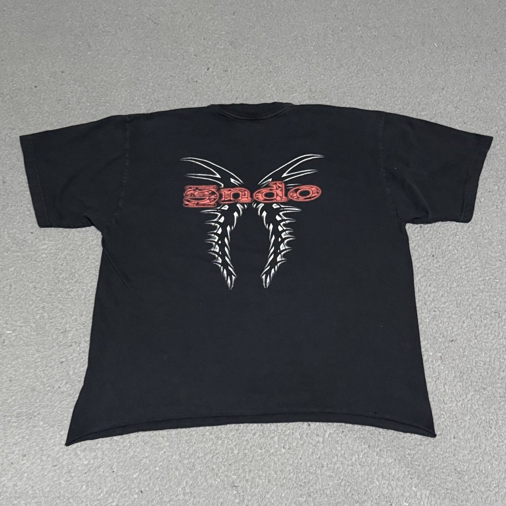 Vintage Y2K Endo Nu Metal Band T Shirt Size Large Black RARE!