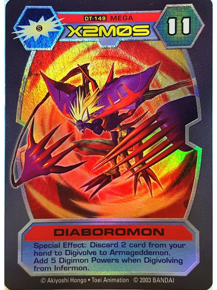 Bandai Digimon D-Tector Series 4 Holographic Trading Card Game Diaboromon