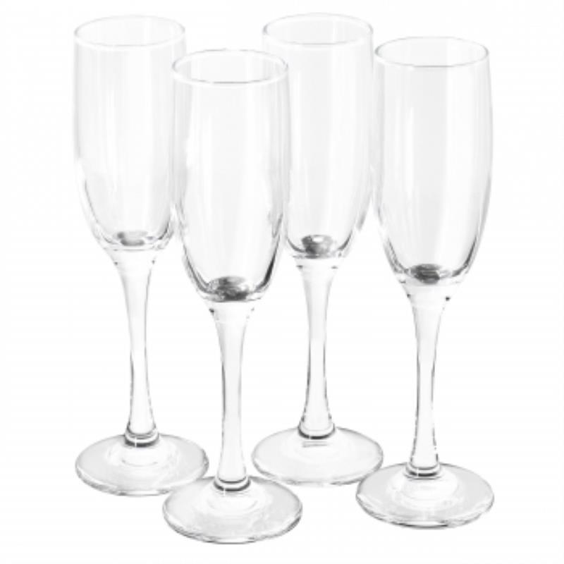 Gibson Home Belinni 4 Piece 6.4Oz Fluted Champagne Glass Set