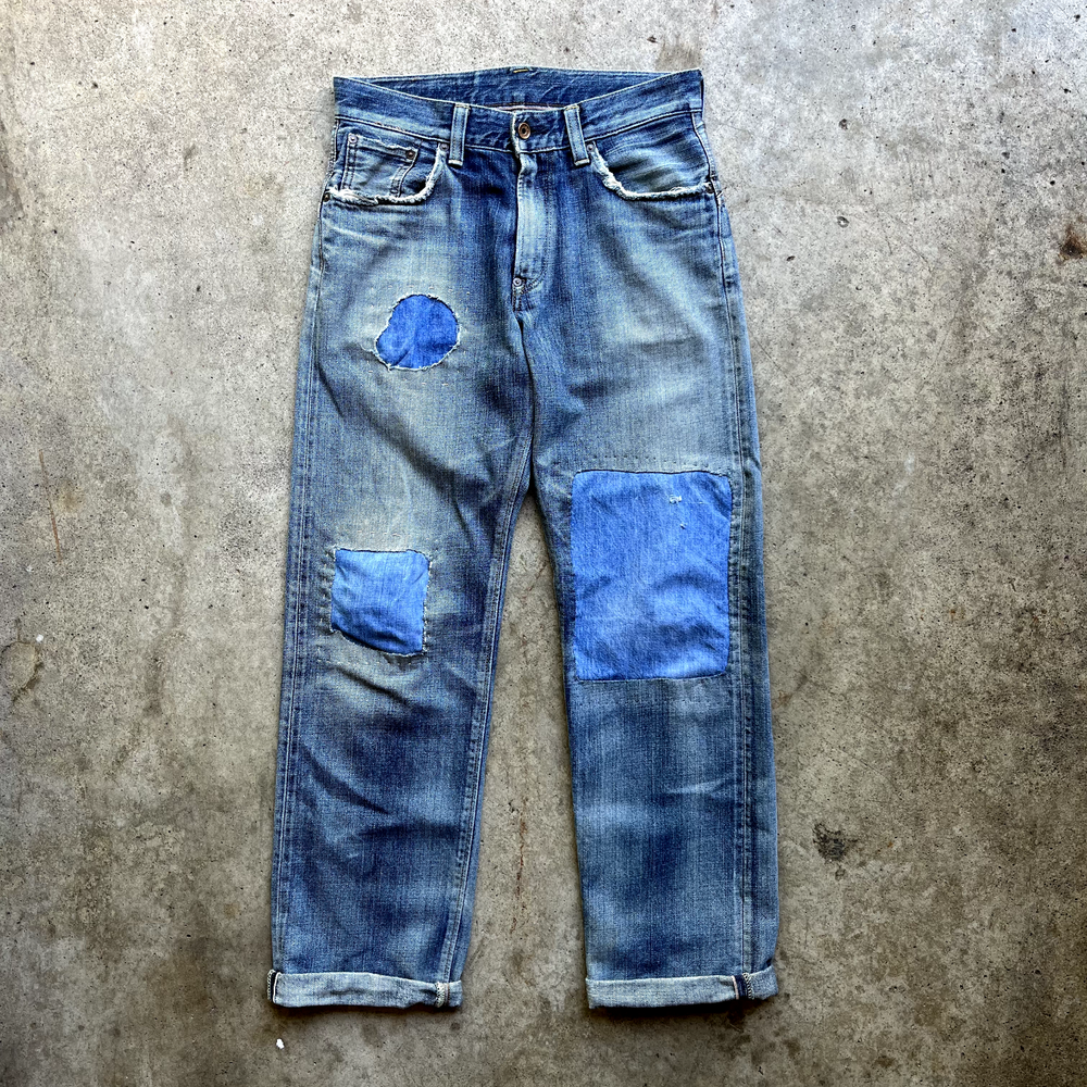 Vintage Edwin Half Selvedge Riveted Denim Jeans 30x32 Japan