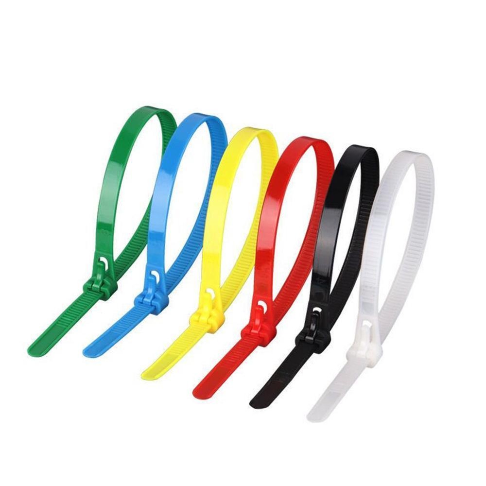 100pcs 5*200mm Buckle Self locking Good Nylon Cable Wire Ties Cord Strap C3C2 шю