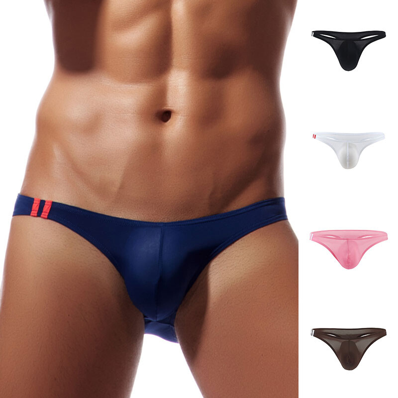 Men's Soft Underwear T-Back G-String Briefs Sexy Breathable Thong Lingerie AU