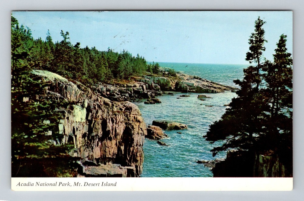 Bar Harbor, ME-Maine, Schoodic Point Acadia National Park Vintage c1968 Postcard