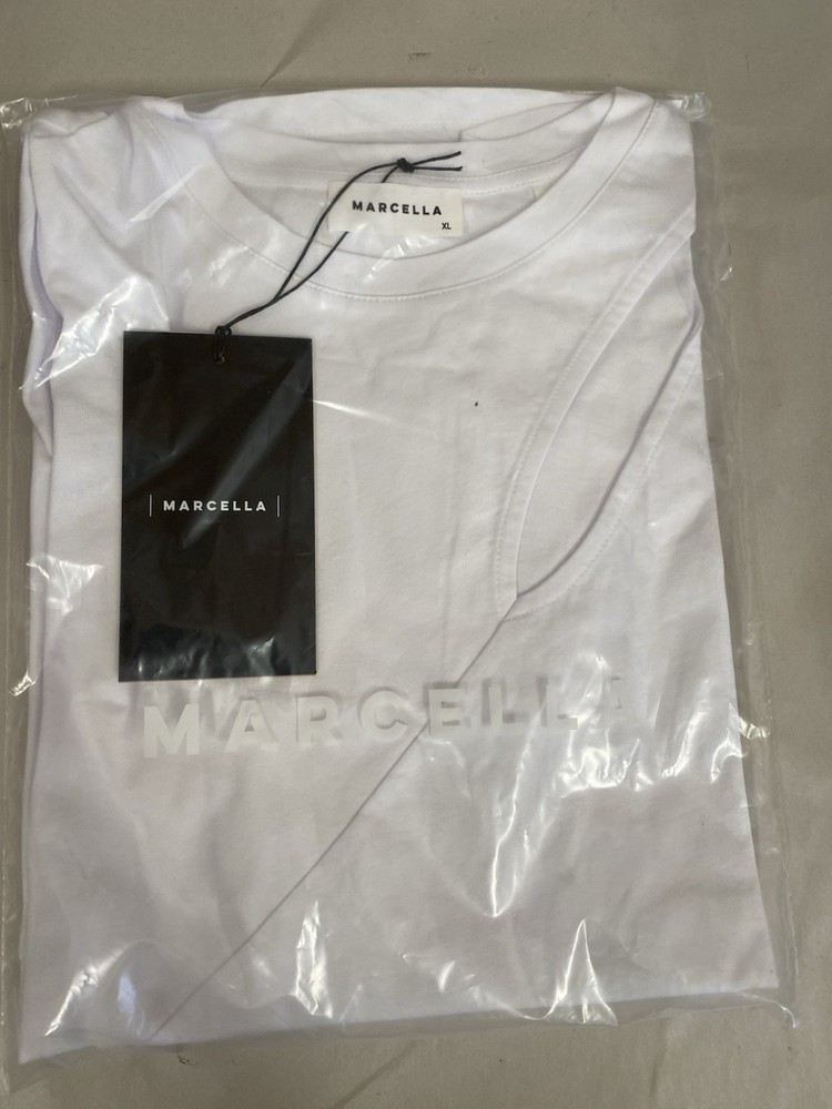NWT Marcella Leonie Top French Organic Cotton Cutout Tee XL