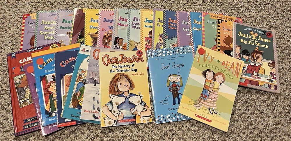 Junie B. Jones Cam Jansen Ivy + Bean Just Grace PB Book Lot Scholastic Illus
