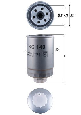 KC 140 Knecht Fuel Filter for Alfa Romeo, Chrysler, Citroën, Dodge, Fiat, Kia