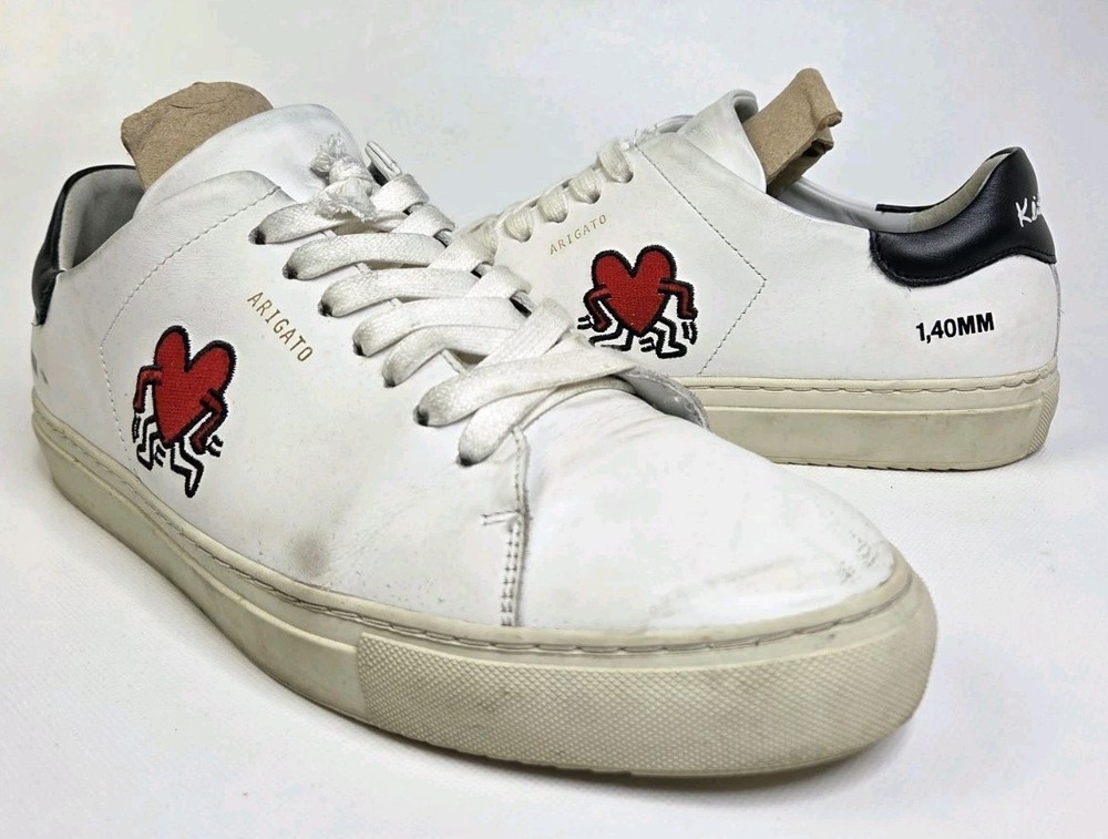 Axel Arigato Keith Haring Clean 90 White Leather Sneakers Shoes Size US 10/43