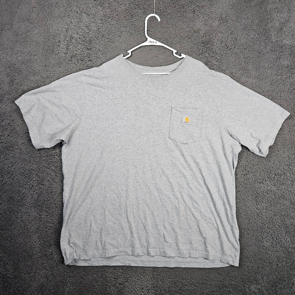Carhartt Mens 3XL Relaxed Fit Heather Gray Short Sleeve Pocket T Shirt