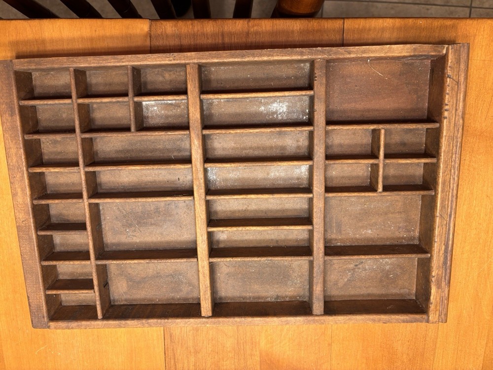 Vintage Printer Drawer/Trinket Shelf Display 30 Slots 10